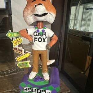 2021 New Orleans Mardi Gras Car Fox Bobblehead Figurine.